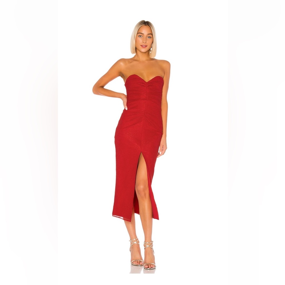 RARE FIND NWT never worn Lovers & Friends dress red cubales midi sz small